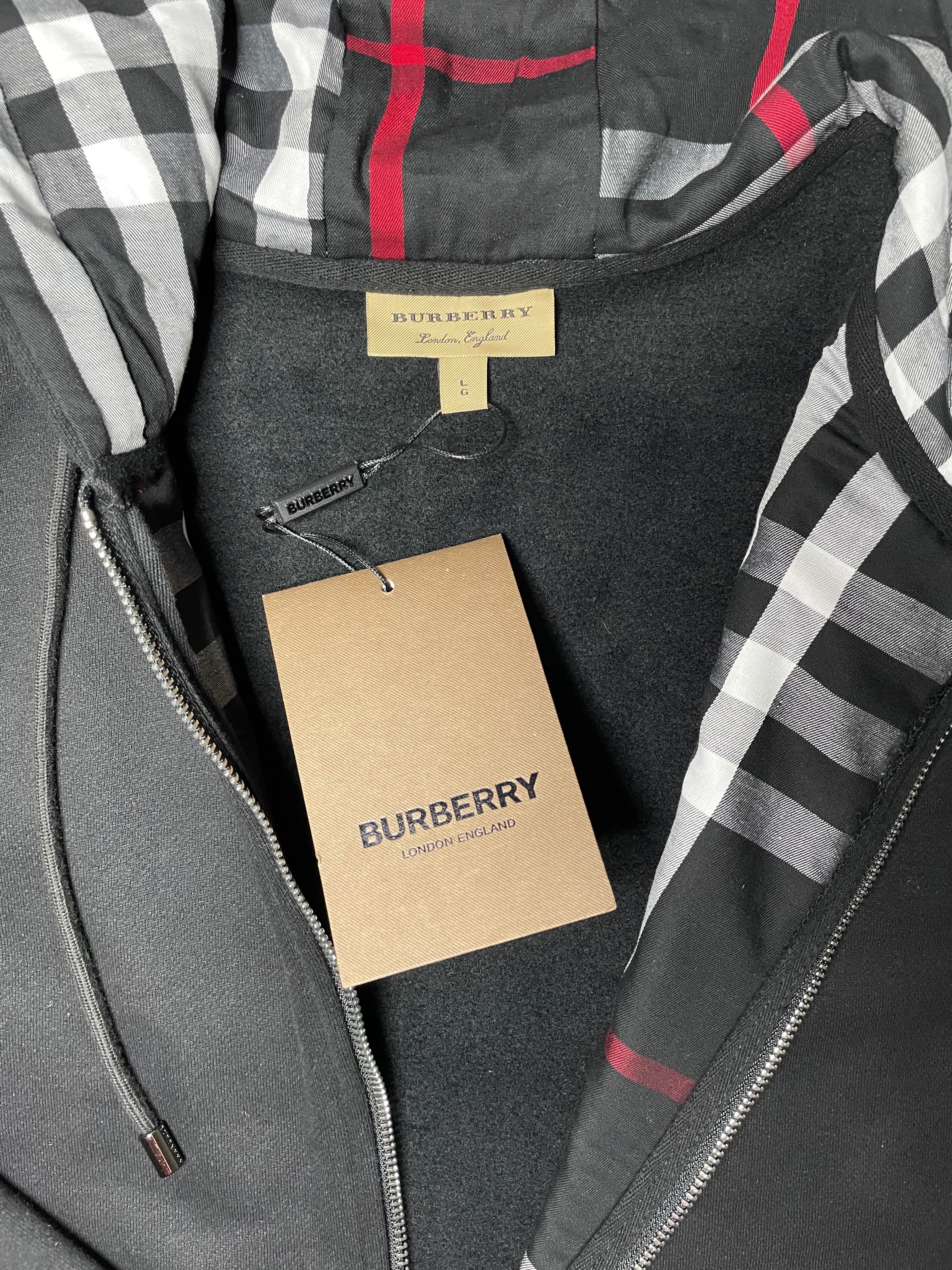 Burberry Zip-up Hoodie Black