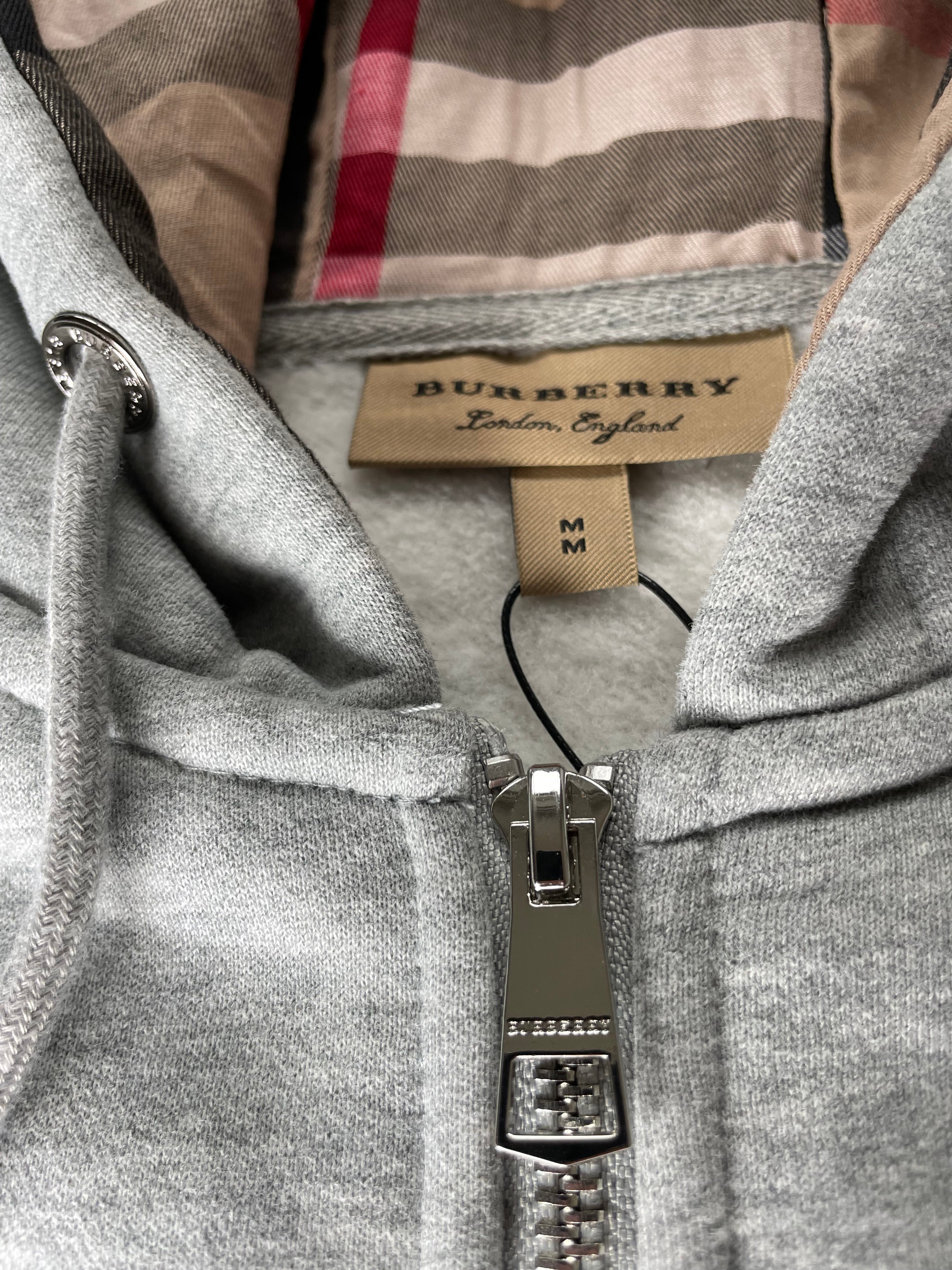 Burberry Zip-up Hoodie Grey