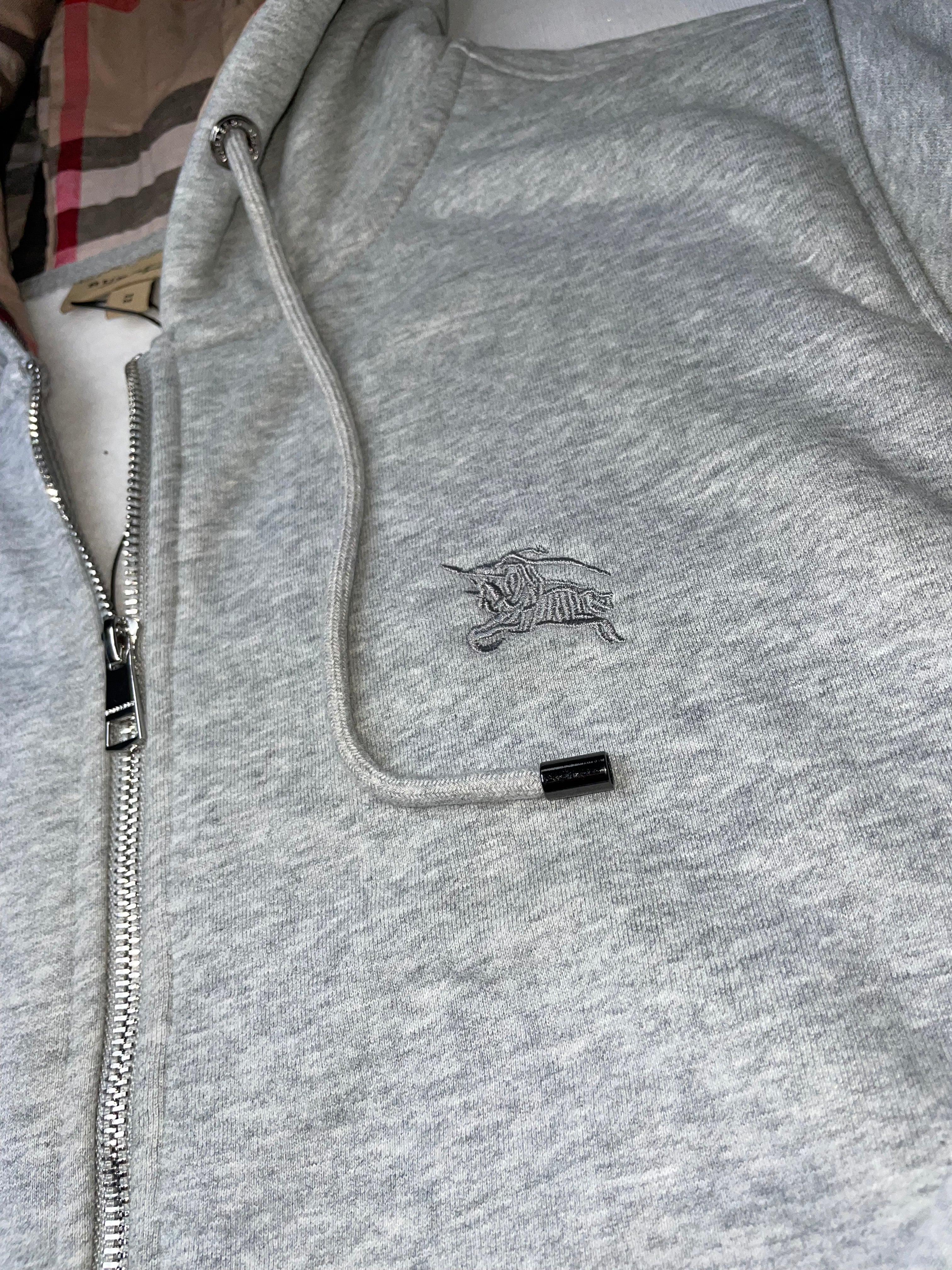 Burberry Zip-up Hoodie Grey