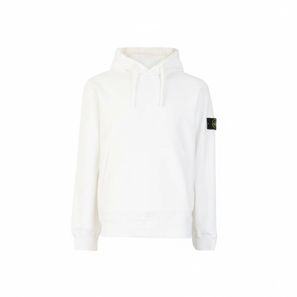 Pull Stone Island avec Capuche BLANC